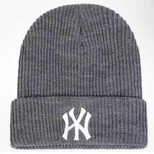 47 MLB New York Yankees Brand Cuff Knit Hat Beanie in Heathered Gray NEW